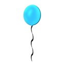 blue balloon with string
