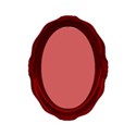 Oval wooden red