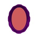 Oval wooden purple
