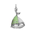 charm green sailboat