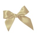 tied bow tan gold