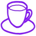 Coffee cup purple