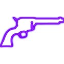 Hand Gun purple neon