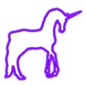 Unicorn purple neon