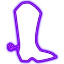 Cowboy boot purple