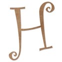 brown-LETTER-H-GE