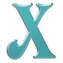 TEAL-LETTER-X-BCZ