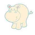hippo sticker
