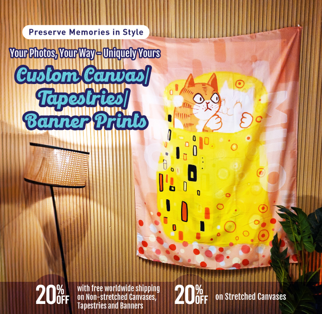 Big Savings Alert: Canvas/Tapestries/Banner Sale: 20% Off with Free Shipping**