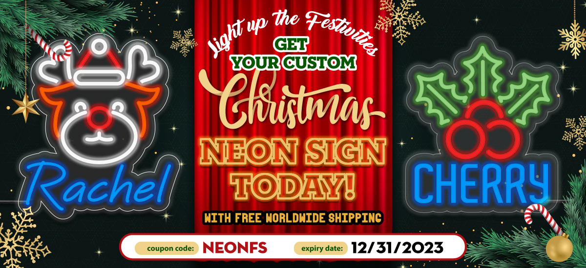 Light up the Festivities: Get Your Custom Christmas Neon Sign Today!
with free worldwide shipping, Coupon Code: NEONFS | Expiry Date: 21/31/2023