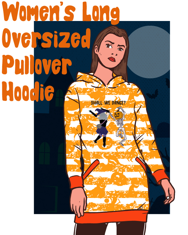 Women's Long Oversized Pullover Hoodie