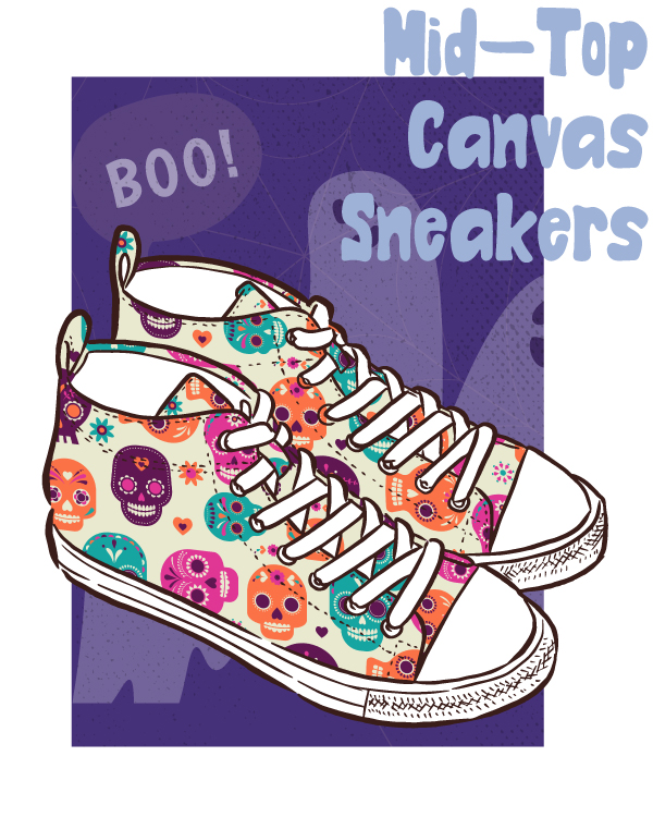 Mid-top Canvas Sneakers