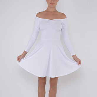 Custom Off Shoulder Skater Dress