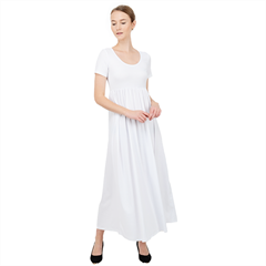 High Waist Short Sleeve Maxi Dress