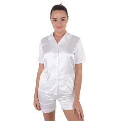 Satin Short Sleeve Pajamas Set