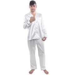 Men s Long Sleeve Satin Pajamas Set