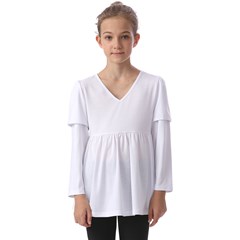 Kids  V Neck Casual Top