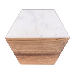 Marble Wood Coaster (Hexagon) 