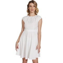 Cap Sleeve High Waist Dress