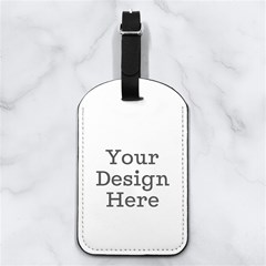 Nappa Leather Luggage Tag Rectangle