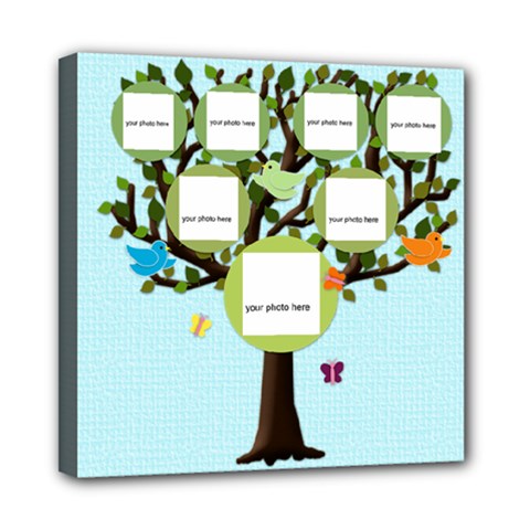 colorful and fun family tree - Mini Canvas 8  x 8  (Stretched)
