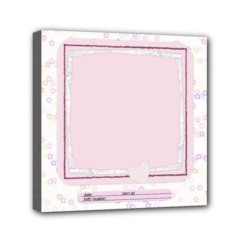 newborn baby girl - Mini Canvas 6  x 6  (Stretched)