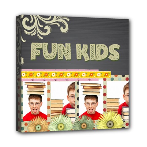 kids, love, family, happy, play, fun - Mini Canvas 8  x 8  (Stretched)