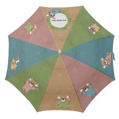 Colorful umbrella with sweet baby-mice - Straight Umbrella