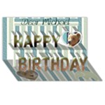 3d-birthday card  (boy) with your photo , messages - and   teddy bears - Happy Birthday 3D Greeting Card (8x4)