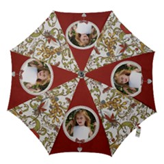 Red flowers - Hook Handle Umbrella (Medium)