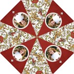 Red flowers - Hook Handle Umbrella (Medium)