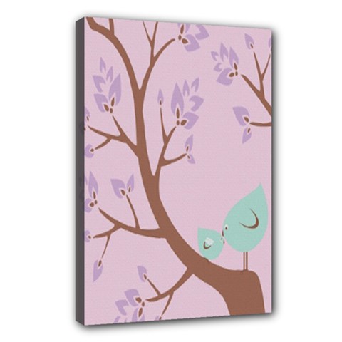 Official Church Tree Birds - Canvas 18  x 12  (Stretched)