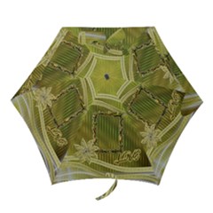 Gold swirl Floral mini Folding Umbrella