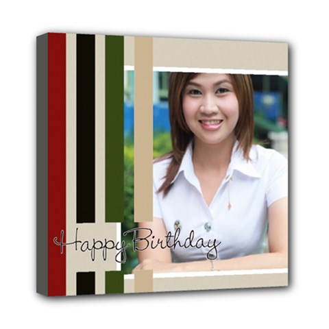 happy birthday - Mini Canvas 8  x 8  (Stretched)