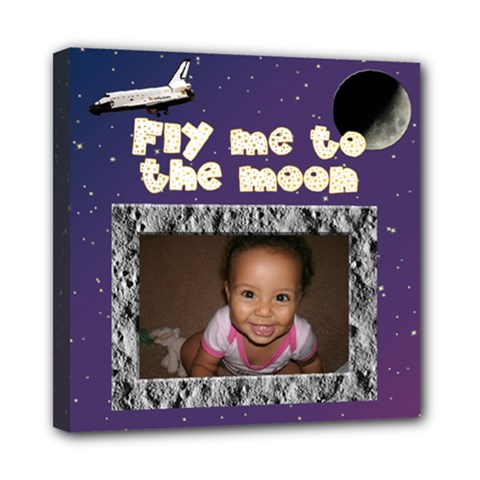 fly me to the moon canvas - Mini Canvas 8 x 8 (Stretched) fly me to the moon canvas - Mini Canvas 8 x 8 (Stretched)