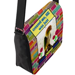 Flap Closure Messenger Bag (L) 