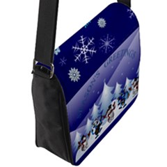 Flap Closure Messenger Bag (L) 