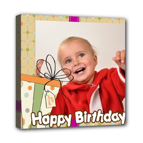 happy birthday - Mini Canvas 8  x 8  (Stretched)