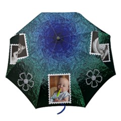 Shiny Stamped Folding Umbrella