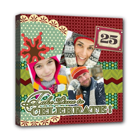 MERRRY CHRISTMAS - Mini Canvas 8  x 8  (Stretched)