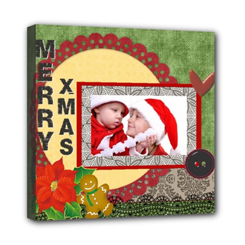 merry christmas - Mini Canvas 8  x 8  (Stretched)