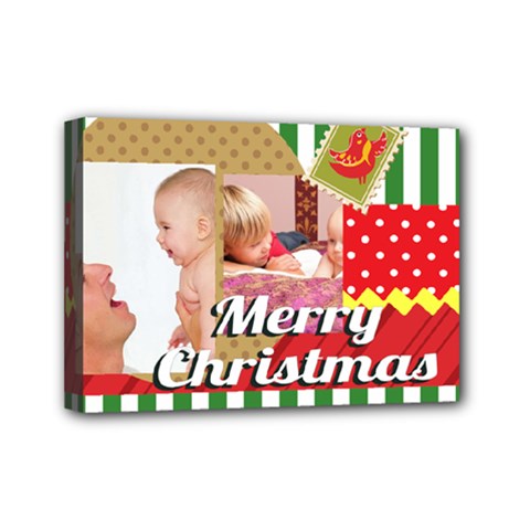 merry christmas - Mini Canvas 7  x 5  (Stretched)