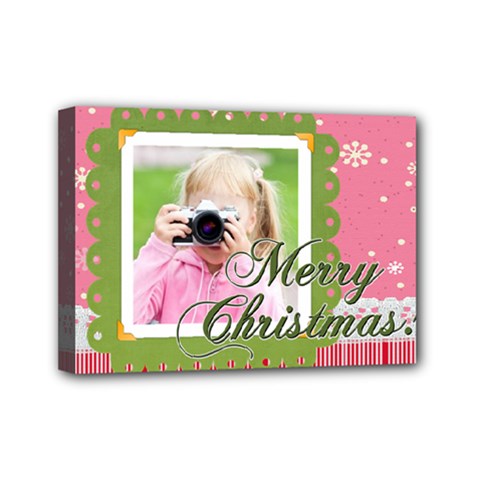 merry christmas - Mini Canvas 7  x 5  (Stretched)