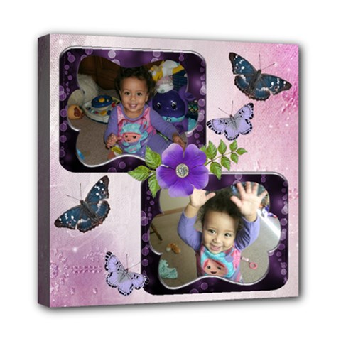 Purple butterfly canvas 8x8 - Mini Canvas 8 x 8 (Stretched) Purple butterfly canvas 8x8 - Mini Canvas 8 x 8 (Stretched)