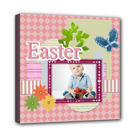 happy easter - Mini Canvas 8  x 8  (Stretched)