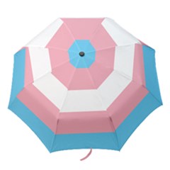 Trans Flag Umbrella - Folding Umbrella