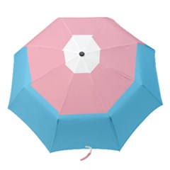 Trans Flag Umbrella 2 - Folding Umbrella