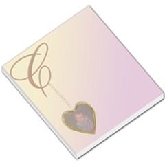 Golden Heart Locket Small Memo Pad - Small Memo Pads