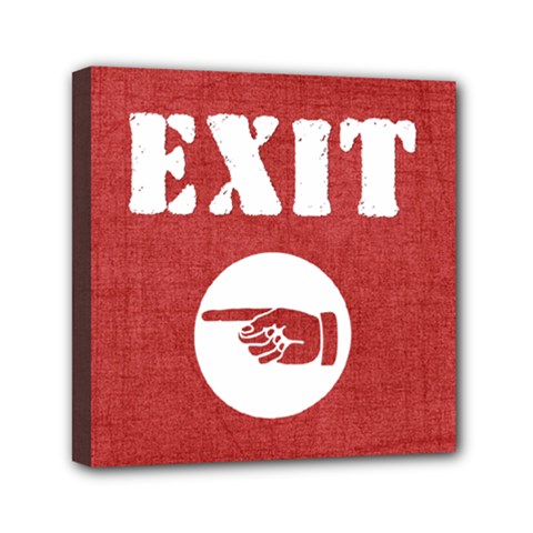 exit left - Mini Canvas 6  x 6  (Stretched)