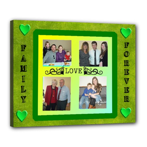 Family 20x16 stretched canvas - Canvas 20  x 16  (Stretched)